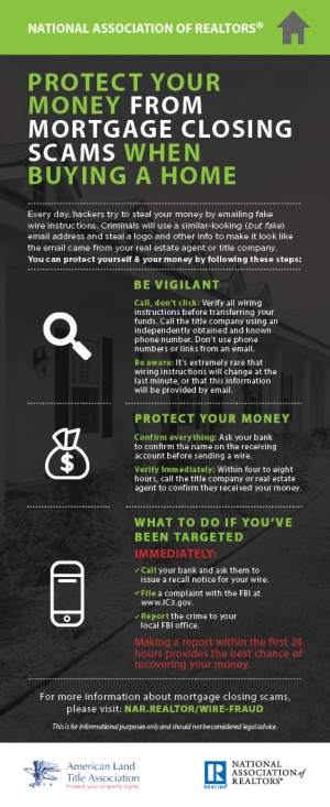 Mortgage Closing Scam Client Advisory Brochure