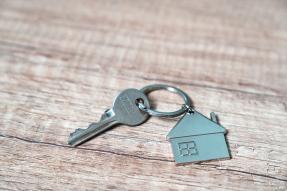 Key With House-shaped Keychain