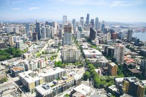 Aerial view of city