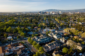 Aerial view of Silicon Valley