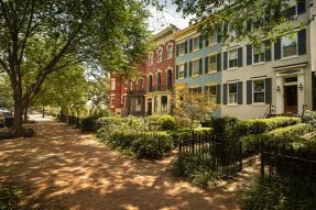 Row homes on Capitol Hill in Washington, DC