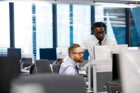 Male Colleagues in Business Office