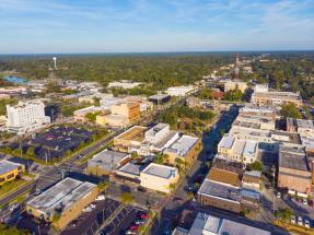 Commercial buildings seen from above