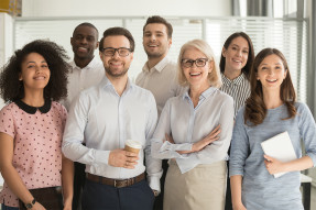 Diverse office team