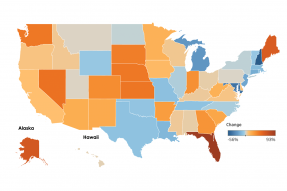 U.S. Map: Jobless Claims, Week Ending July 11, 2020