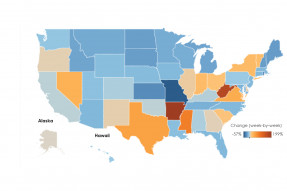 U.S. Map: Tracking Jobless Claims, Week Ending February 27, 2021