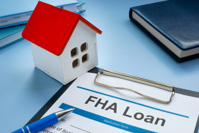 FHA loan application and a model of home