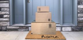 Packages on front door step