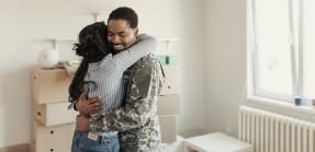 Military couple moving into home