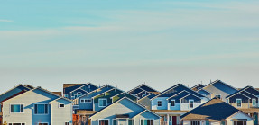 Suburban rooftops