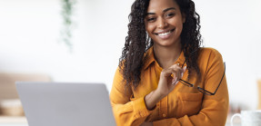 Portraint of smiling businesswoman