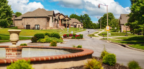 Well-manicured neighborhood