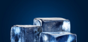 Thawing ice cubes