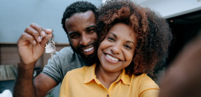 Couple buying house together