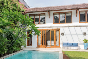 Home with a backyard pool