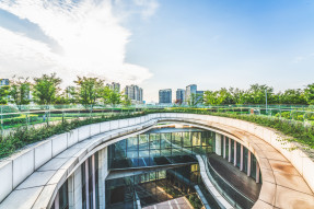 Rendering of a modern ecological city