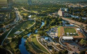 Aerial view of the city of Houston