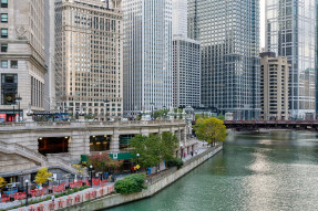 Chicago architecture along the Chicago River