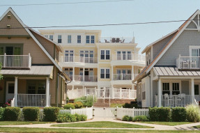 New housing and apartment building complex