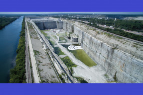 Aerial view of the excavation site at Chicago’s McCook Reservoir