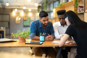 People Consulting in Office