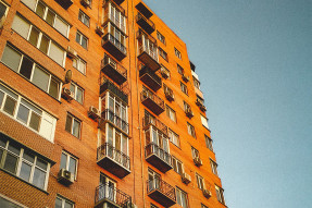 Red brick apartment building