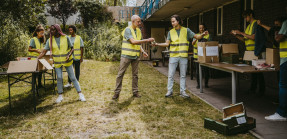 Volunteers Helping in Garden