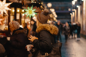 Woman at Holiday Market