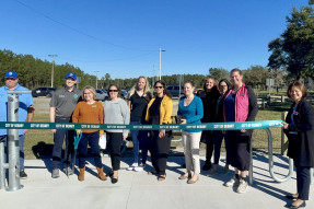 Bike repair station ribbon cutting ceremony in DeBary, FL