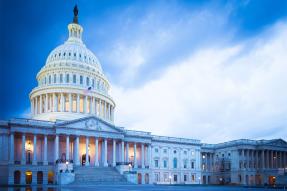 U.S. Capitol at dusk