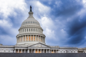 US Capitol In Front of Clouds