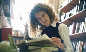 Young woman studying