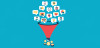 Funnel illustration with icons